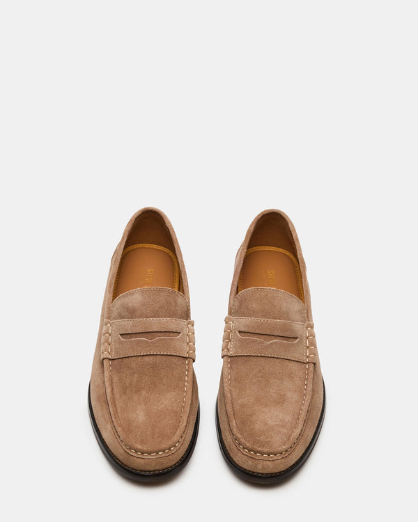 Steve Madden Huckle Taupe Suede