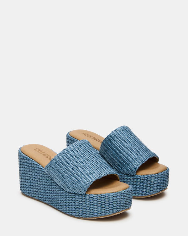 Steve Madden Jetty Blue Raffia JETTY