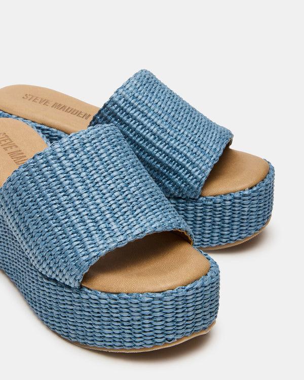 Steve Madden Jetty Blue Raffia JETTY