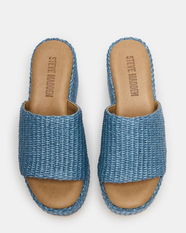 Steve Madden Jetty Blue Raffia JETTY