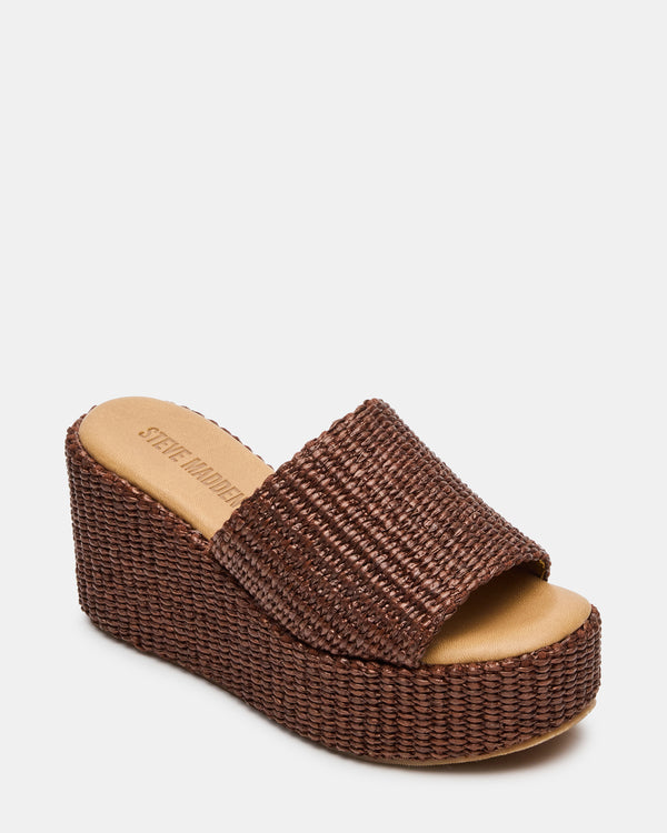 Steve Madden Jetty Brown Raffia JETTY