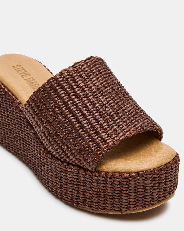 Steve Madden Jetty Brown Raffia JETTY