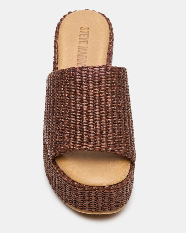 Steve Madden Jetty Brown Raffia JETTY
