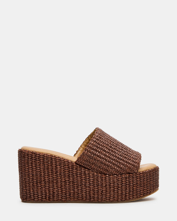 Steve Madden Jetty Brown Raffia JETTY