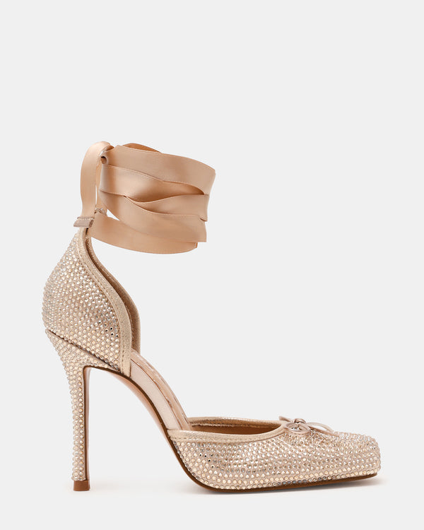 Steve Madden Larina Champagne Rhinestones