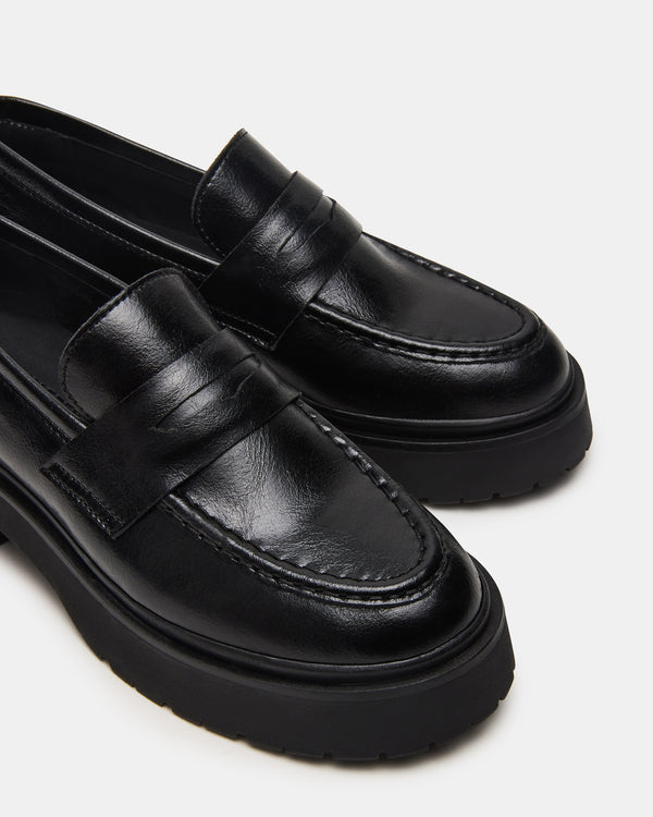 Steve Madden Layken Black Leather LAYKEN