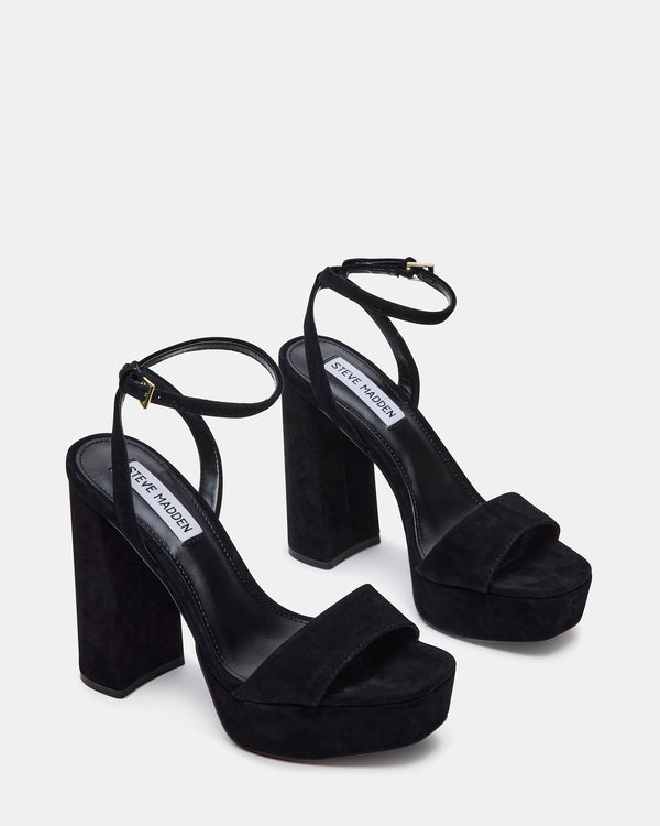 Steve Madden Lessa Black Suede