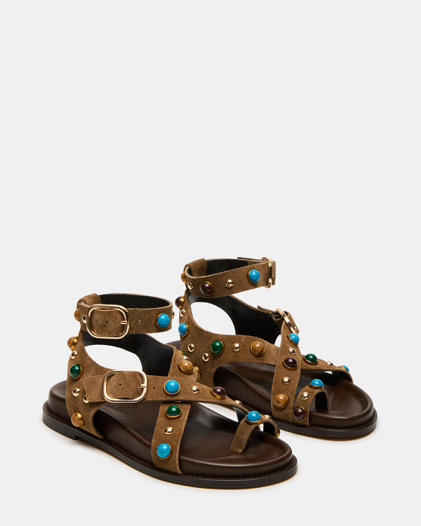 Steve Madden Linear Taupe Suede