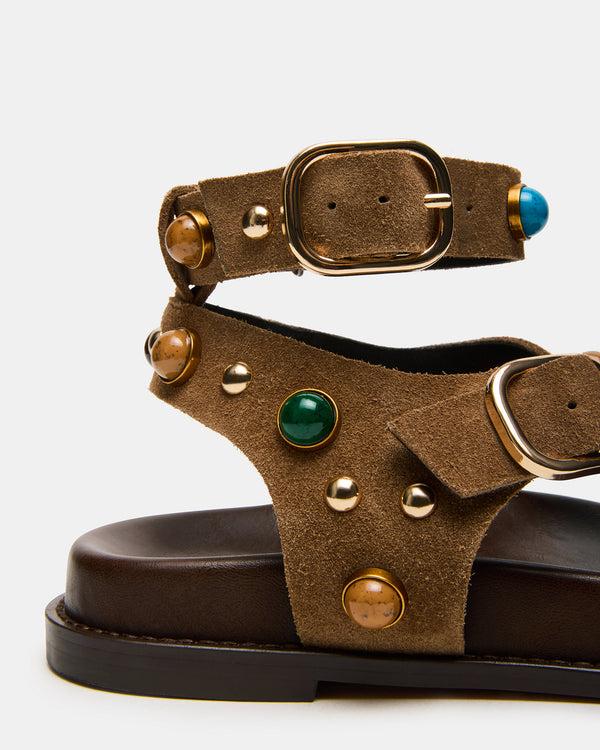 Steve Madden Linear Taupe Suede