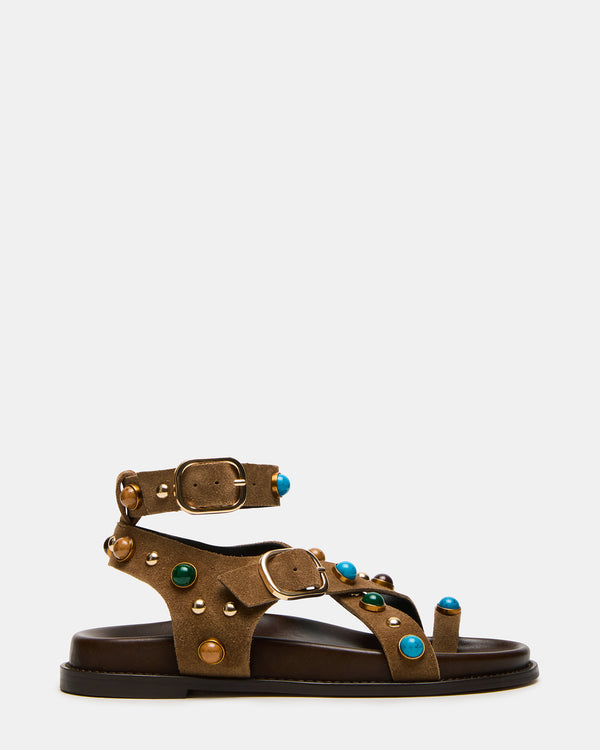 Steve Madden Linear Taupe Suede