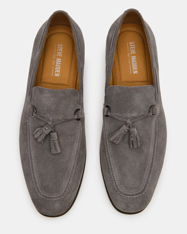 Steve Madden Logan Light Grey Suede