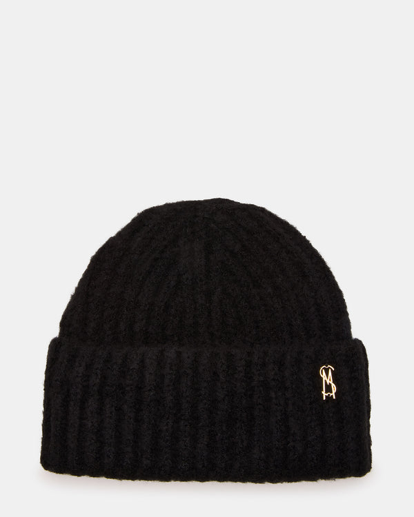 Steve Madden Logo Beanie Black LOGOBEANIE