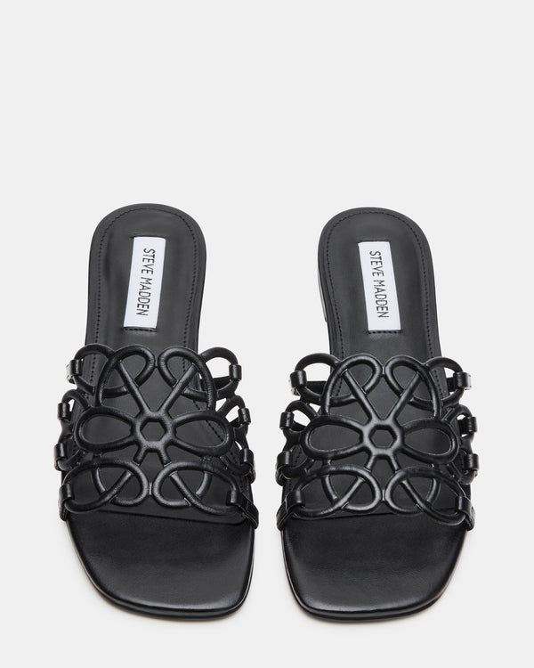 Steve Madden Lotus Black Leather LOTUS