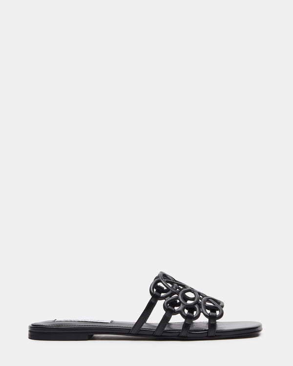 Steve Madden Lotus Black Leather LOTUS