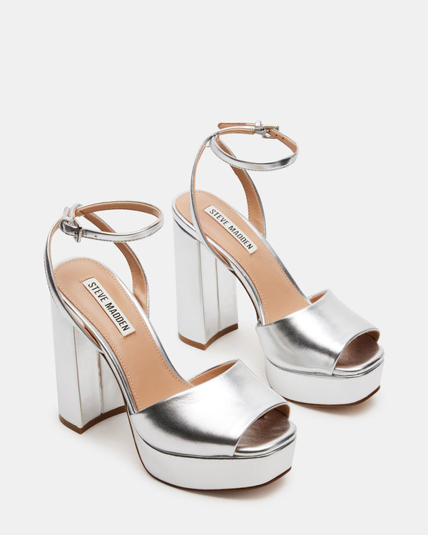 Steve Madden Lourdes Silver Metallic