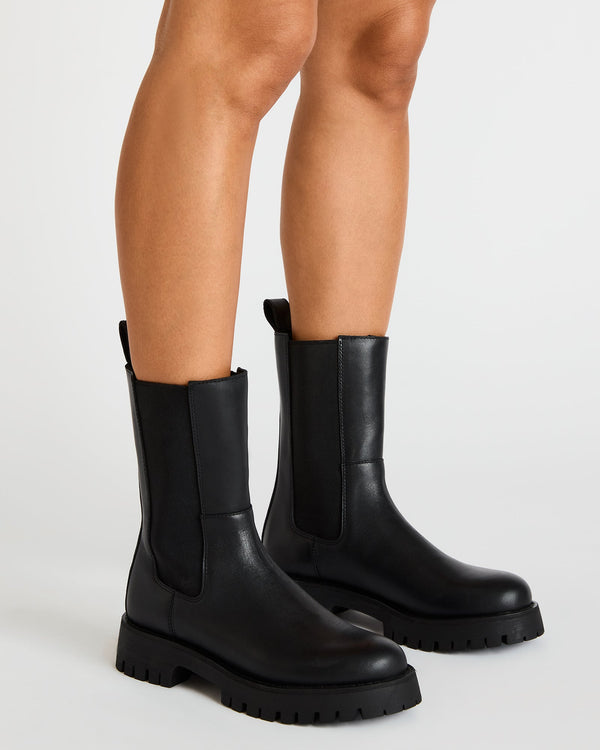 Steve Madden Lowa Black Leather