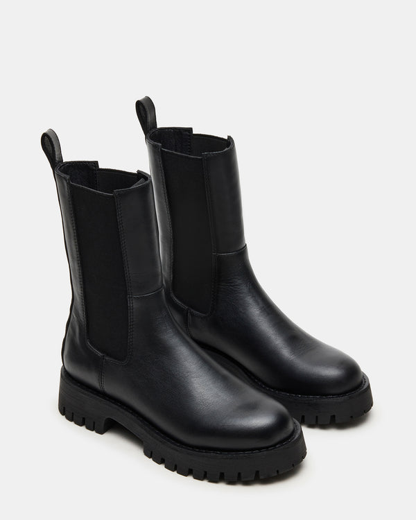 Steve Madden Lowa Black Leather