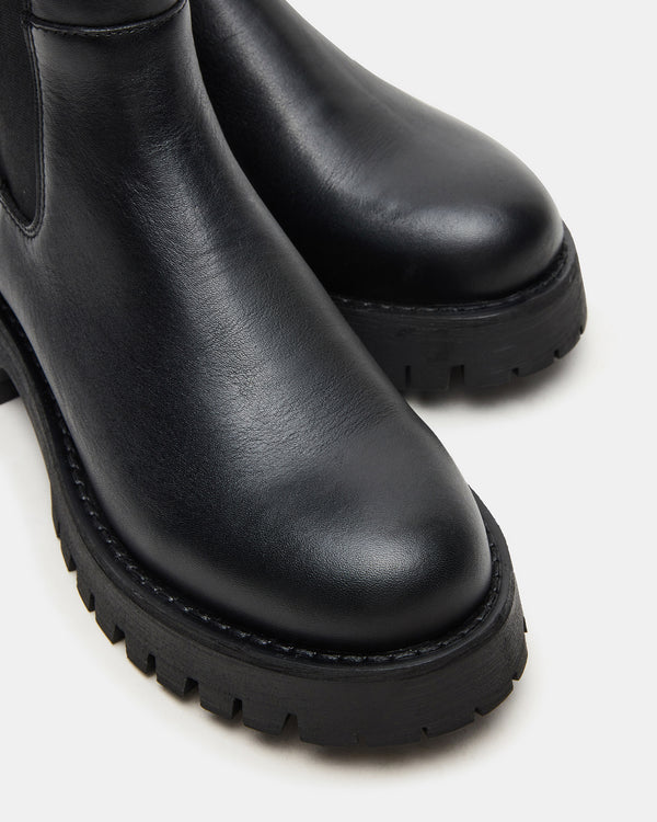 Steve Madden Lowa Black Leather