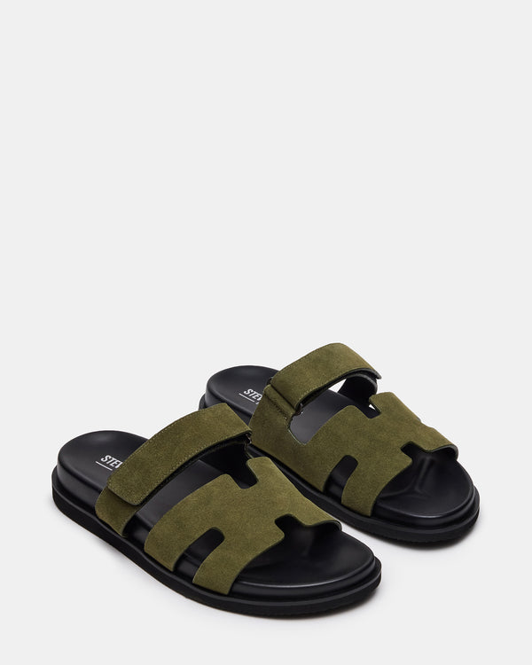 Steve Madden Maiven Green Suede MAIVEN MEN'S SHOES