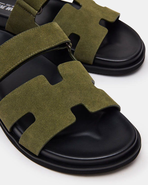 Steve Madden Maiven Green Suede MAIVEN MEN'S SHOES