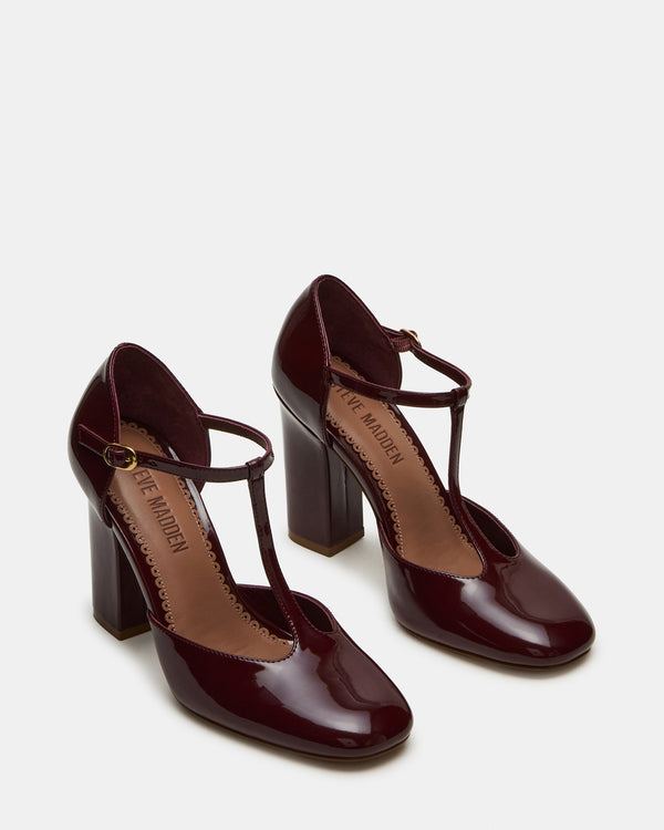 Steve Madden Malcolm Burgundy Patent