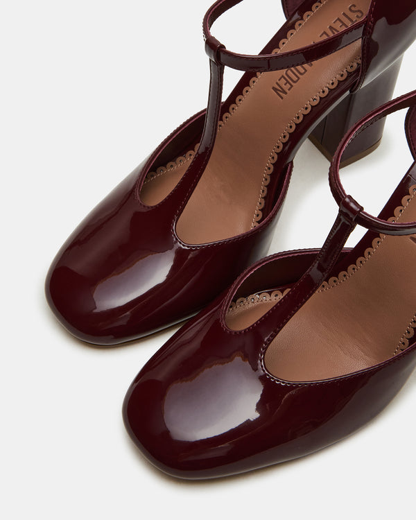 Steve Madden Malcolm Burgundy Patent