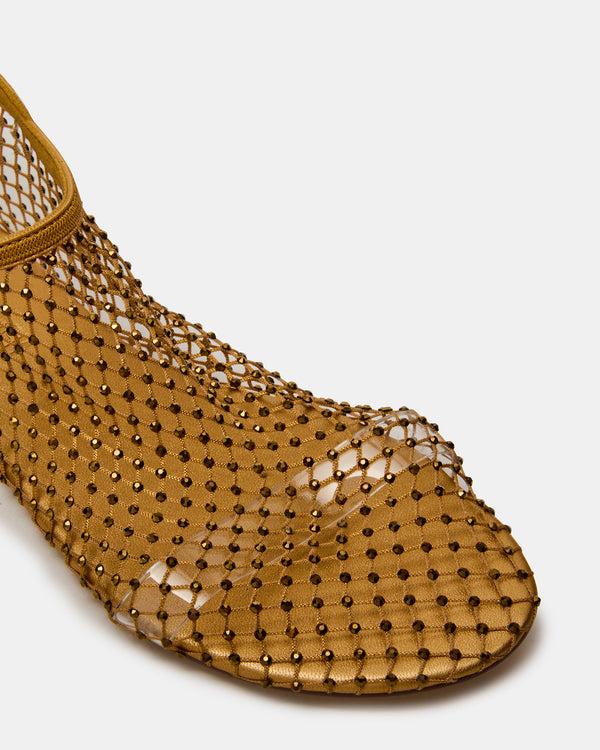Steve Madden Mino Gold Rhinestones