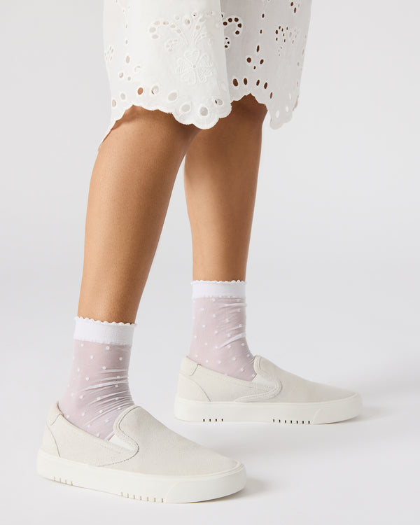 Steve Madden Murphy White Suede