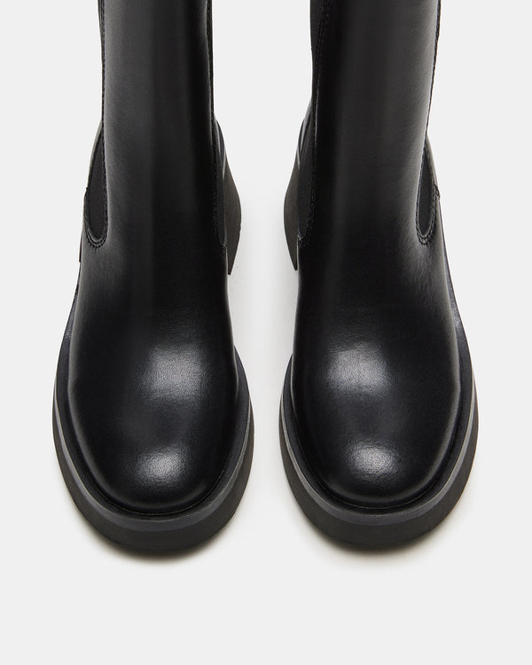 Steve Madden Murray Black Leather