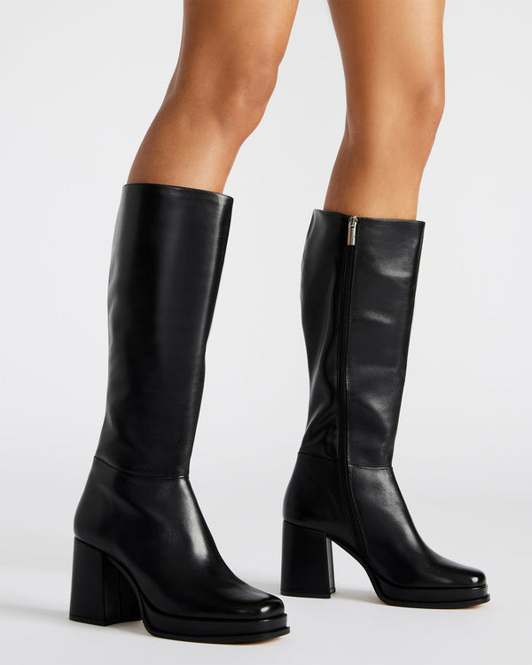 Steve Madden Mystery Black Leather