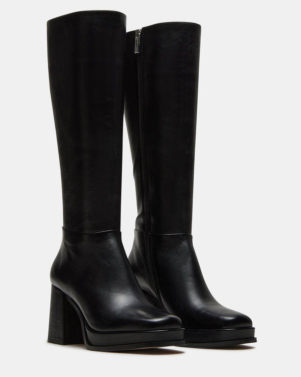 Steve Madden Mystery Black Leather