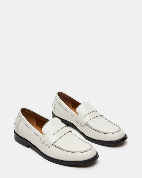 Steve Madden Natan White Leather