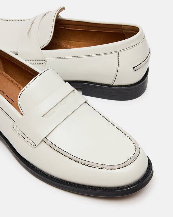 Steve Madden Natan White Leather