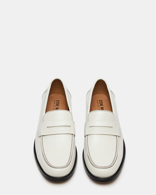 Steve Madden Natan White Leather