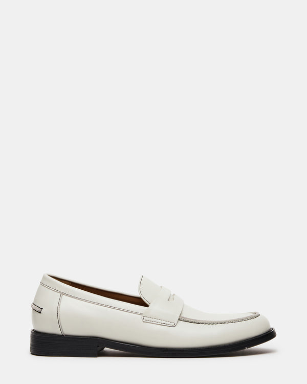 Steve Madden Natan White Leather