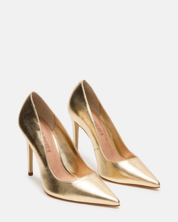 Steve Madden Noir Gold Leather