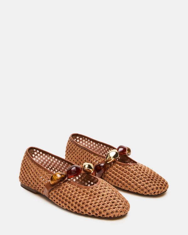 Steve Madden Poppin Brown Raffia POPPIN