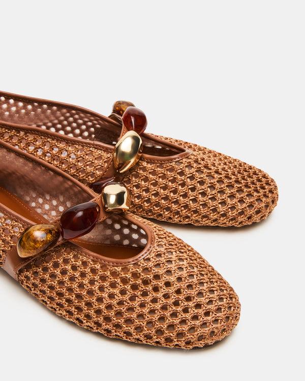Steve Madden Poppin Brown Raffia POPPIN