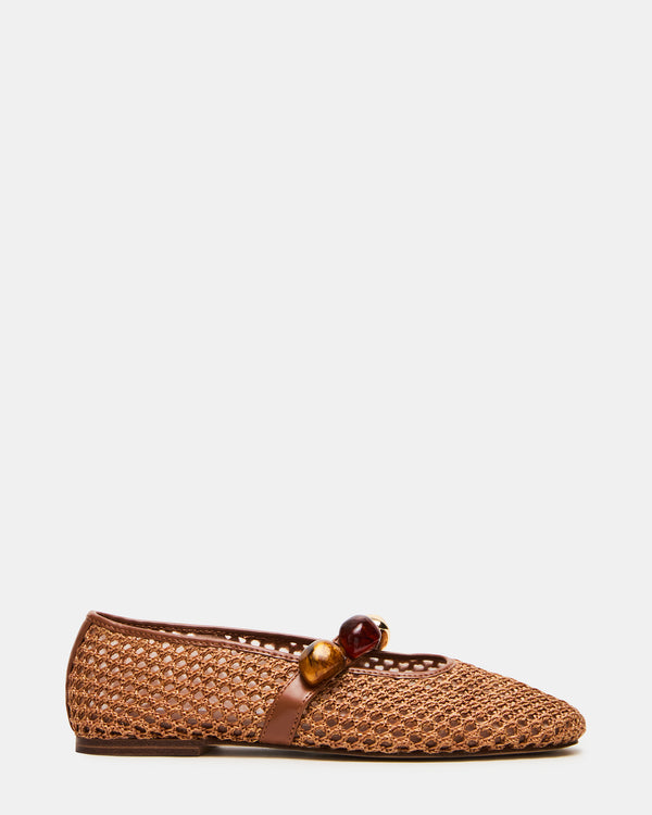 Steve Madden Poppin Brown Raffia POPPIN