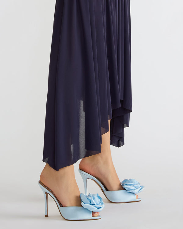 Steve Madden Priya Flower Blue Satin PRIYAFLOWER