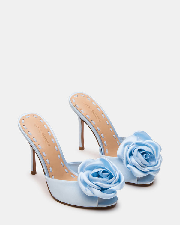 Steve Madden Priya Flower Blue Satin PRIYAFLOWER