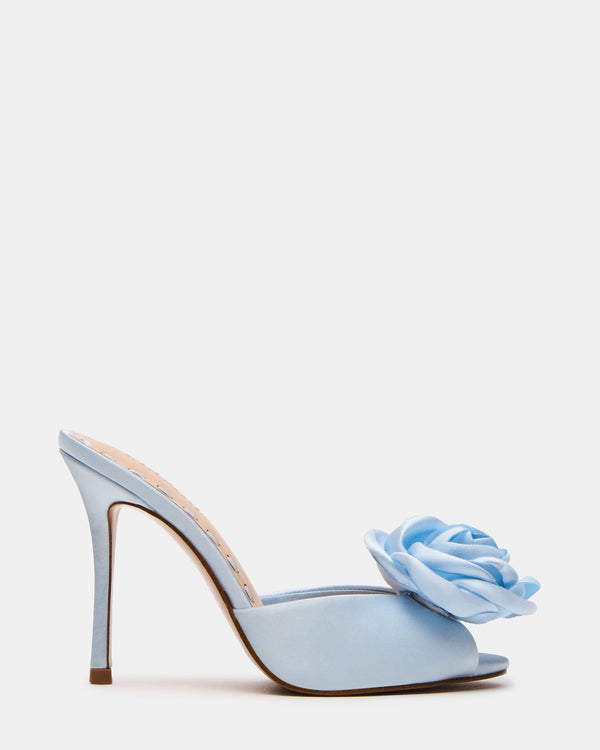 Steve Madden Priya Flower Blue Satin PRIYAFLOWER