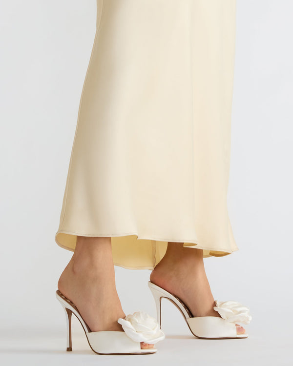 Steve Madden Priya Flower Ivory Satin