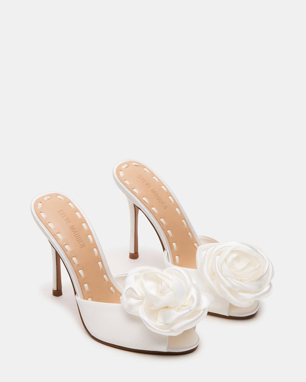 Steve Madden Priya Flower Ivory Satin