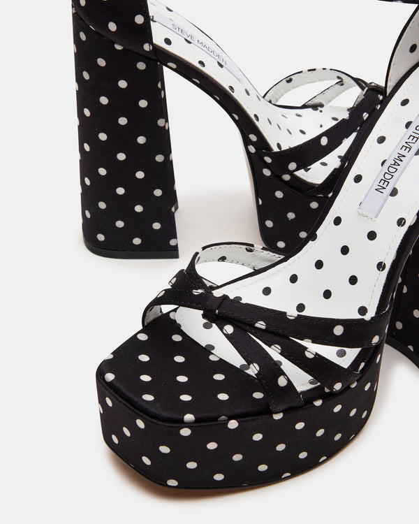 Steve Madden Retro White/black Polka Dot RETRO