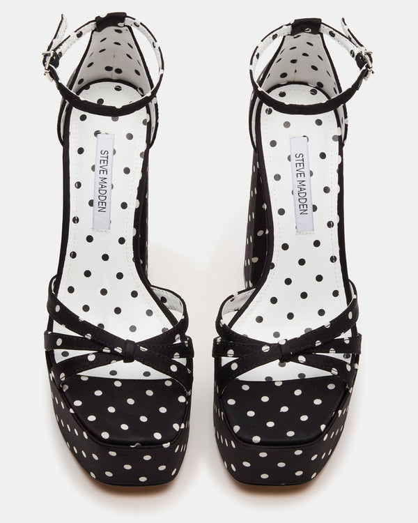 Steve Madden Retro White/black Polka Dot RETRO