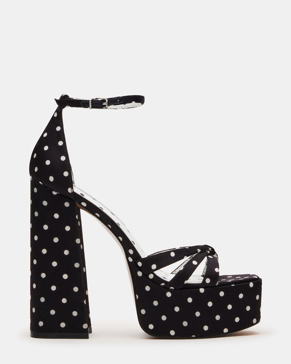 Steve Madden Retro White/black Polka Dot RETRO