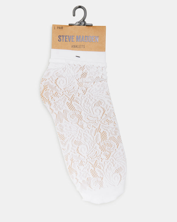 Steve Madden Rich Socks White RICHSOCKS