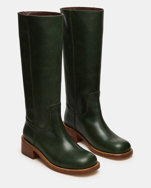 Steve Madden Riggs Dark Green Leather RIGGS
