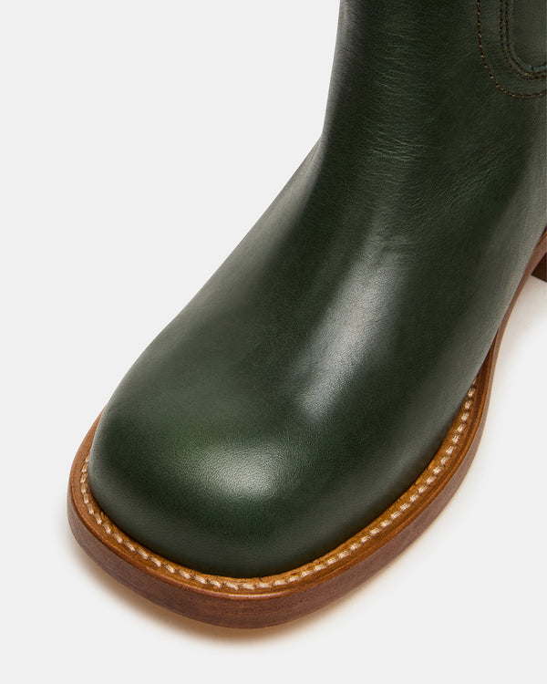 Steve Madden Riggs Dark Green Leather RIGGS